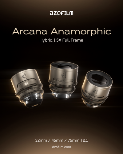 Arcana 1.5X Anamorphic T2.1 Full frame DZOFILM