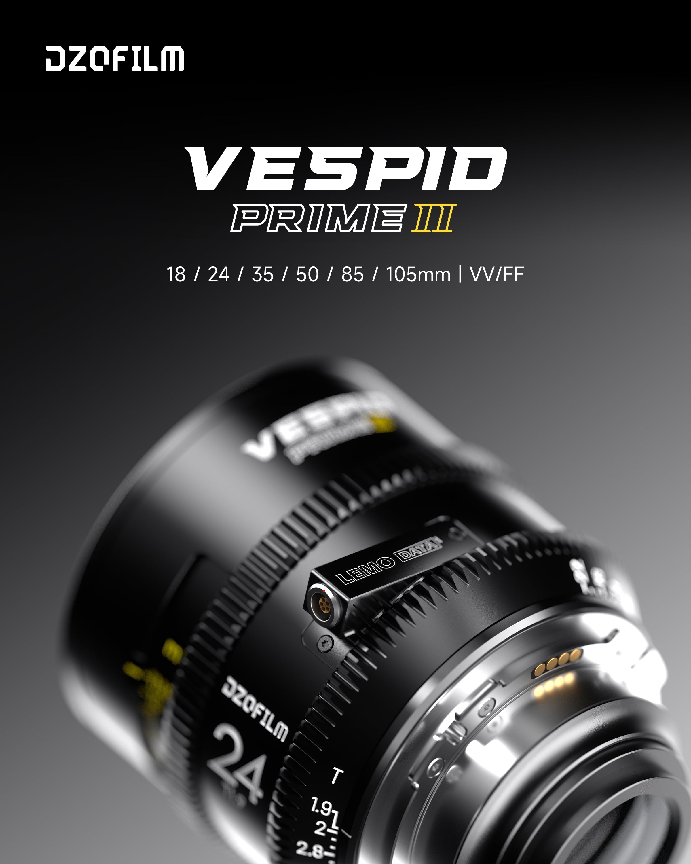 Vespid Prime2 18mm/24mm/35mm/50mm/85mm/105mm T1.9 - DZOFILM Store