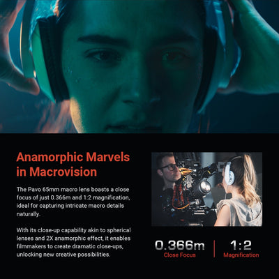 Pavo 2× Anamorphic Cine Prime Lens – T2.1–T2.4 Large Aperture, PL/EF Mount DZOFILM Store