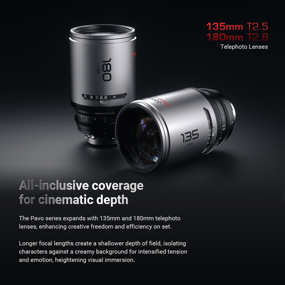 Pavo 2× Anamorphic Cine Prime Lens – T2.1–T2.4 Large Aperture, PL/EF Mount DZOFILM Store