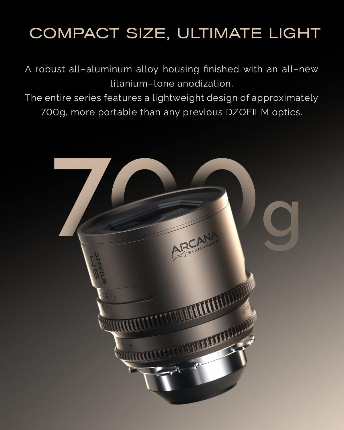 Arcana 1.5X Anamorphic T2.1 Full frame DZOFILM