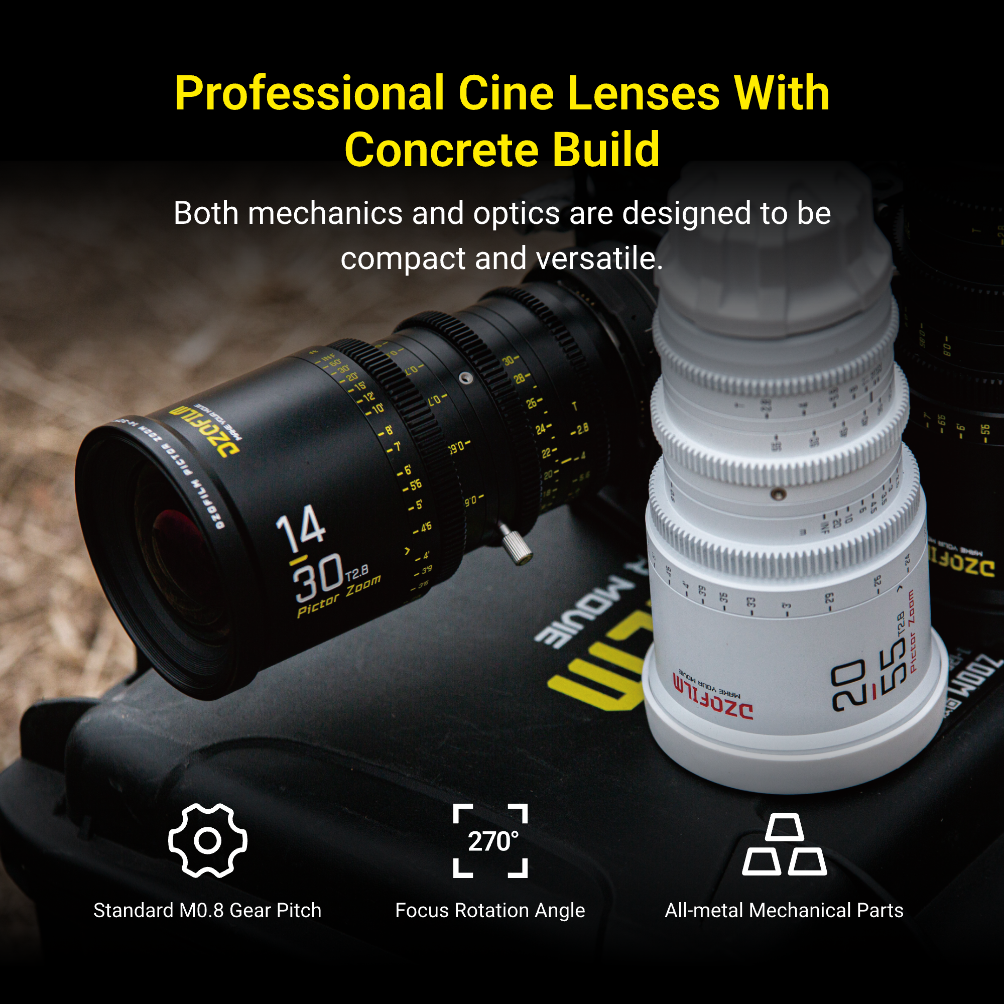 Pictor Zoom Cine Lens – 20–125mm, Constant T2.8, Low Focus Breathing, PL/EF Mount, Lightweight Professional Zoom for Film & Video DZOFILM Store