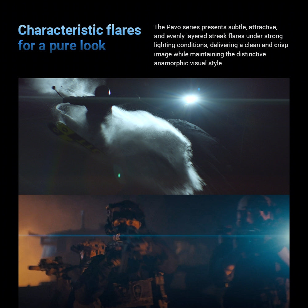 Pavo 2× Anamorphic Cine Prime Lens – T2.1–T2.4 Large Aperture, PL/EF Mount DZOFILM Store