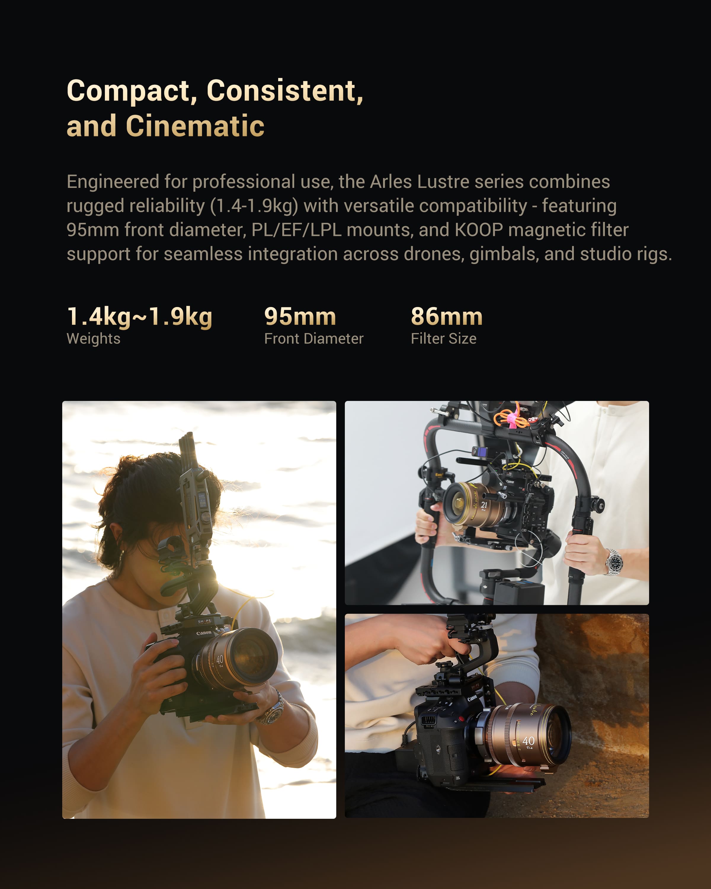 Arles Lustre T1.6 Cinema Prime Lens | FF & Vista Vision – DZOFILM
