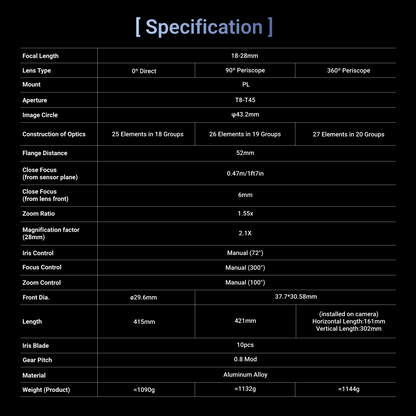 X-tract 18-28MM T8 FF MACRO ZOOM